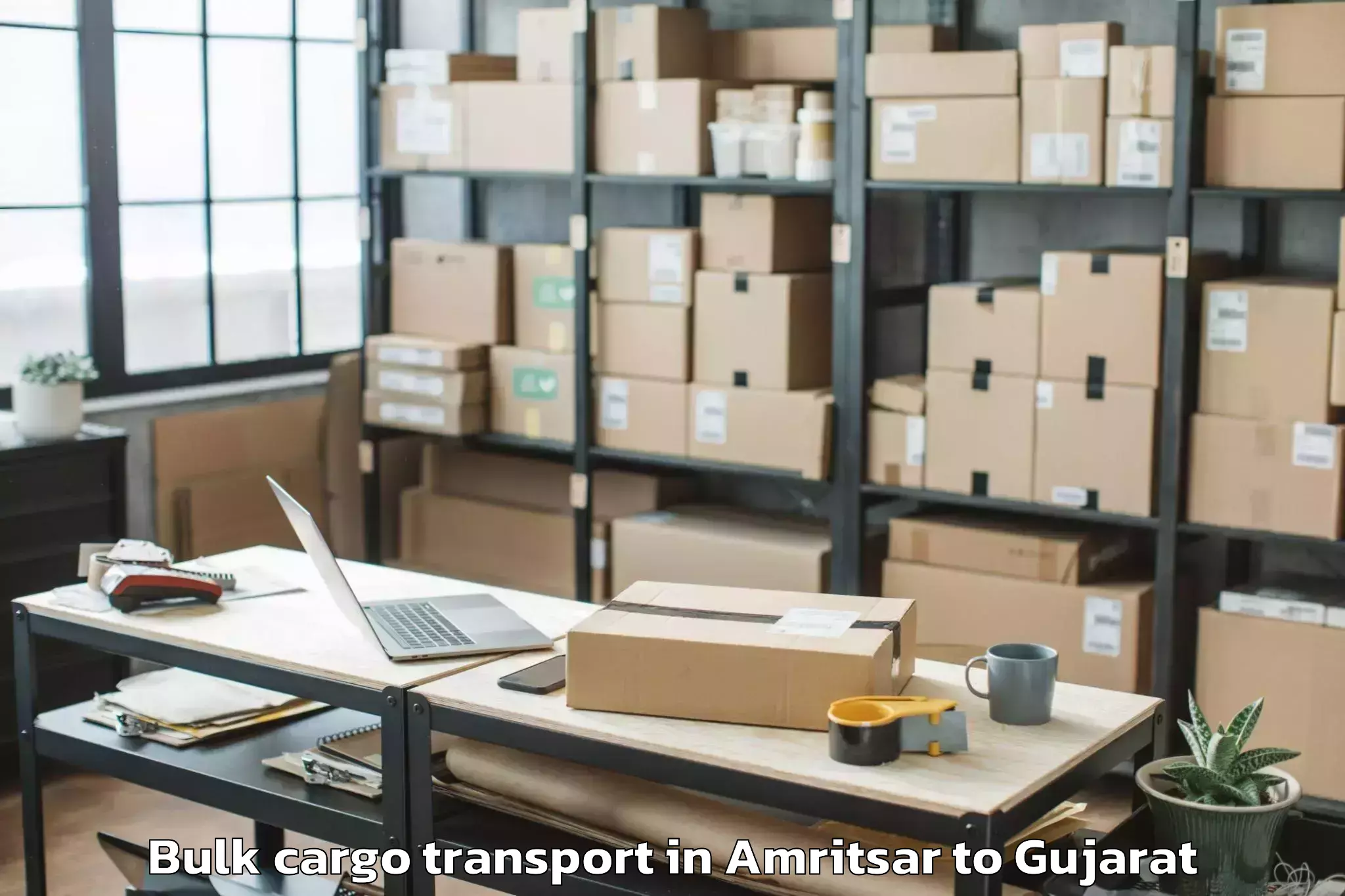 Reliable Amritsar to Jodiya Bandar Bulk Cargo Transport